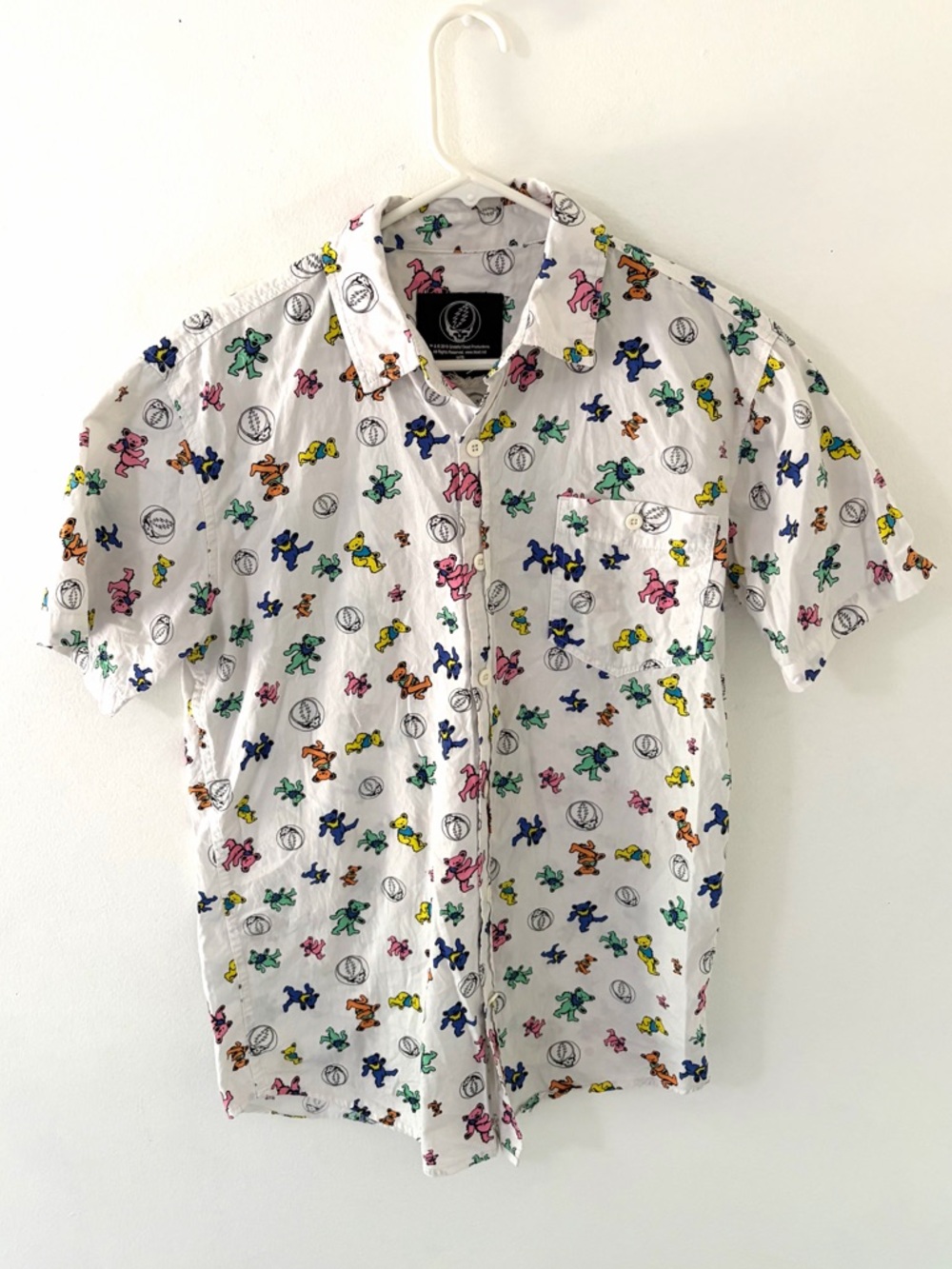 The Grateful Dead 2018 Collectible Dancing Bears Short Sleeve Shirt, Size: Small